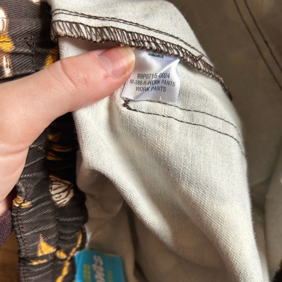 BIG BUD PRESS work pants w/ mushroom, garlic & daisies deadstock *size S - Picture 10 of 10